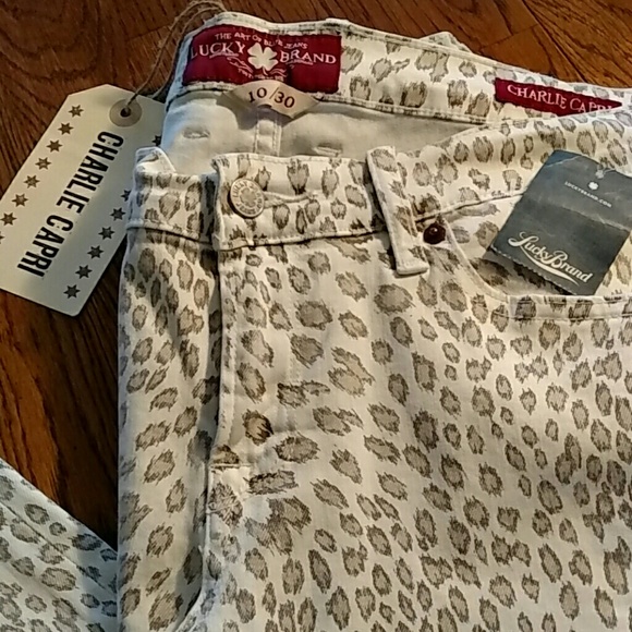 Lucky Brand Charlie Leopard Print Capri - Picture 2 of 4